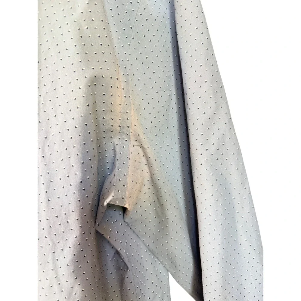 Banana Republic Mens Non-Iron Button Down Shirt Blue Geometric‎ Print Size L
